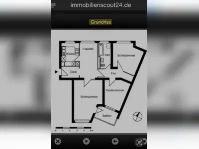 gut Geschnittene 3,5 Zimmerwohnung gegen 4 Zimmer