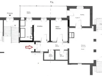 3,5 Zi, am Park, Kamin, Balkon, Garten. Gg 4,5+ Zi Whg/Haus