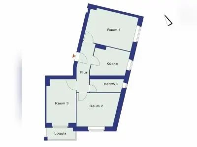 3 Raum Altbauwohnung GEWOBAG in Pberg gegen 4 Raum