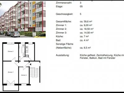 3 Zimmer 60qm in Lichtenberg gegen 3-4 Zimmer ab 80qm