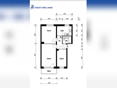 Gemütliche helle 3-Zimmer Wohnung mit Aussicht auf Grünes