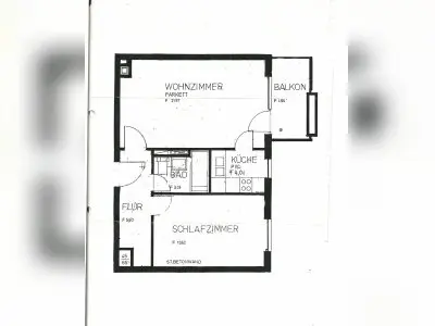 Günstiger 2-Zimmer-Wohnung mit Balkon gegen 3 Zimmer.