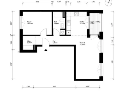 2-Zimmer Neubau am Stadtpark gegen 3–4 Zimmer