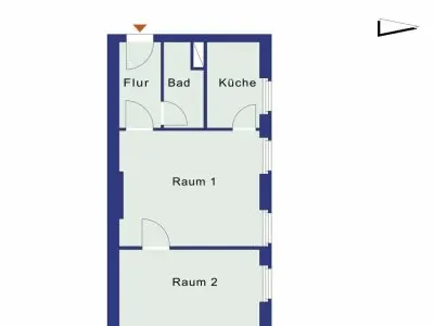 Mitte: Gemütliche 2-Zimmer-Wohnung mit Keller
