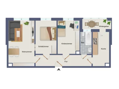 Leipzig, Südost: 3-Zimmer-Wohnung, 73 m², 600€