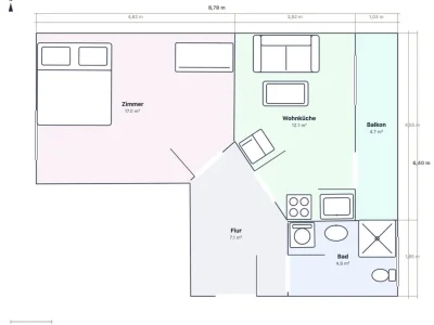 Tausche 1,5-Zimmer-Wohnung zu 2,5-4 Zimmer in Potsdam