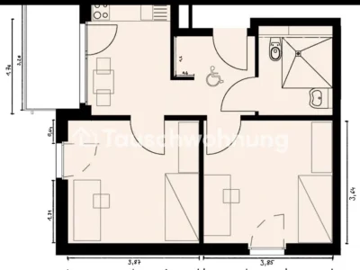 Gemütliche 50 m² Wohnung in Potsdam, Eiche