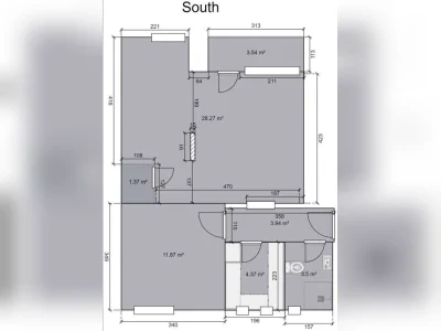 Bogenhausen: 2-Zimmer-Wohnung, 55 m², 1100 €