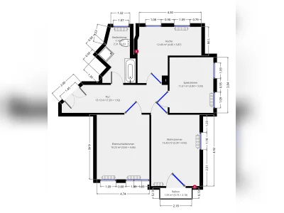 Helle 3-Zimmer-Wohnung mit Balkon in Dresden-Striesen