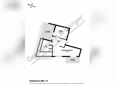 Ruhige, helle Dachgeschosswohnung mit 2 Balkonen in Wandsbek